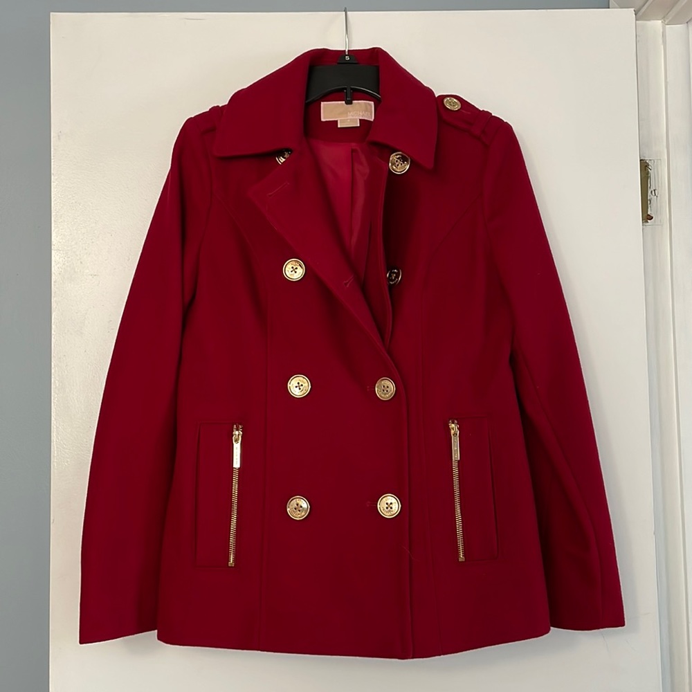 Red Michael Kors Peacoat